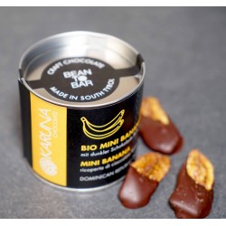 NUOVO! MINI BANANE BIO IN CIOCCOLATO FONDENTE REPUBBLICA DOMINICANA 80%